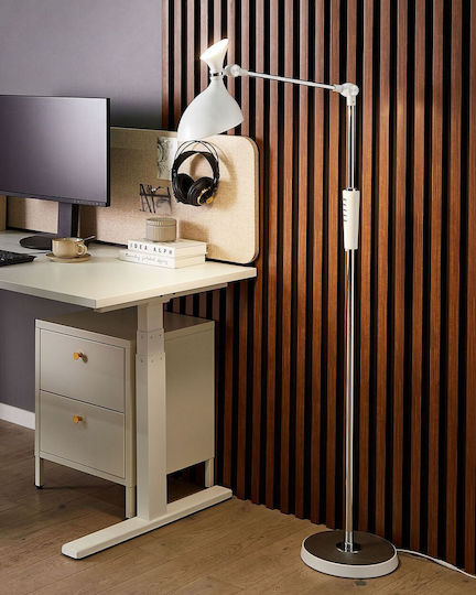 Beliani LED Lampadar De Podea Alb