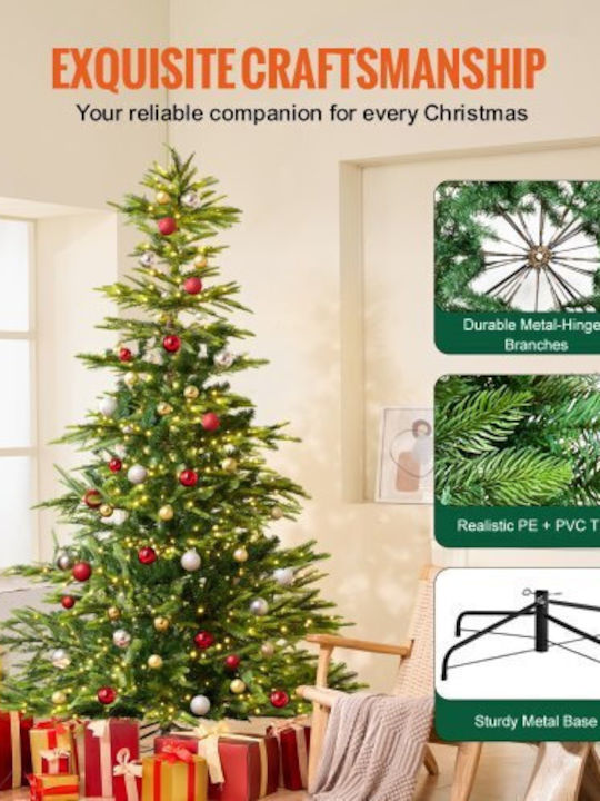 Christmas Tree 230cm with 1319 Branches and with LED Lighting