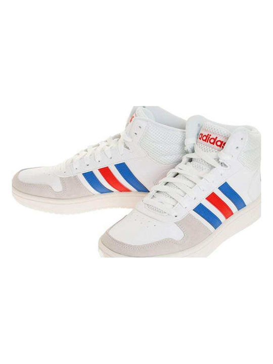 adidas Hoops 2.0 Unisex Sneakers Cloud White / Power Blue / Active Red