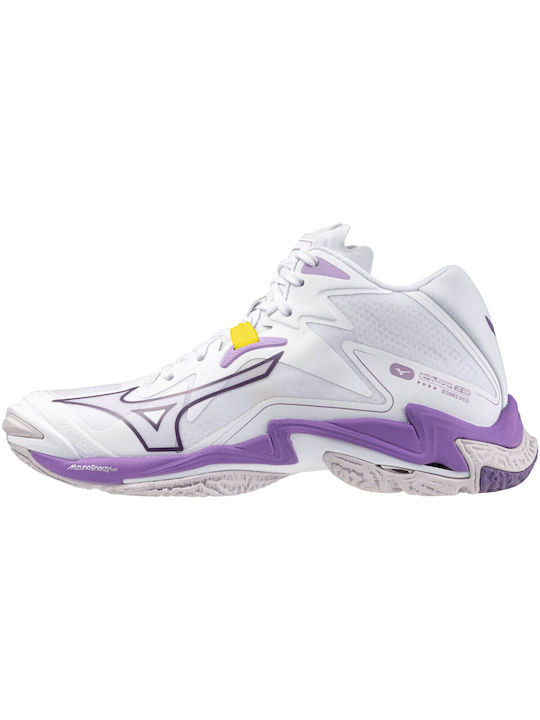 Mizuno Wave Lightning Z8 Mid Sport Shoes Volleyball White / Purple