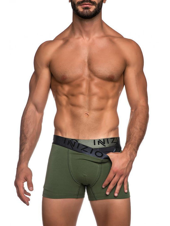 Inizio Men's Boxers Khaki / Anthracite 2Pack