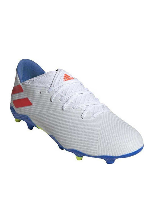 adidas Nemeziz Messi 19.3 FG Football Shoes with Cleats Cloud White / Solar Red / Football Blue adidas Nemeziz Messi 19.3 FG Football Shoes with Cleats Cloud White / Solar Red / Football Blue