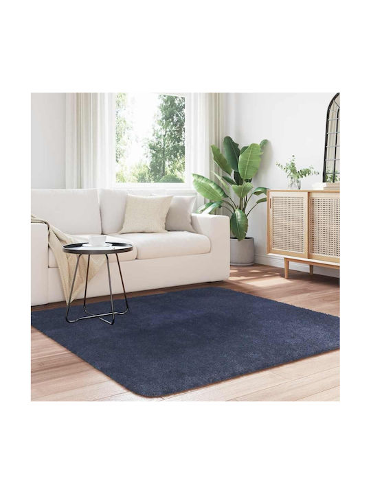 vidaXL Αντιολισθητικό Χαλί Ορθογώνιο Shaggy Μπλε 160x160cm