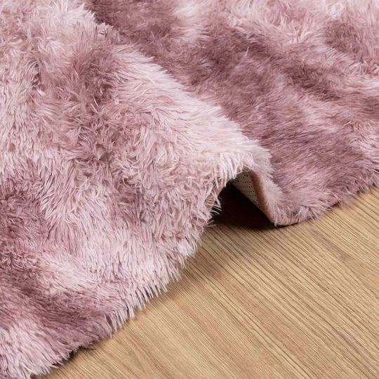 vidaXL Anti-slip Rug Rectangular Shaggy Dk. Pink