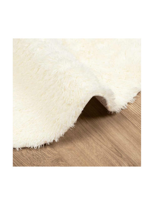 vidaXL Anti-slip Rug Rectangular Shaggy Cream