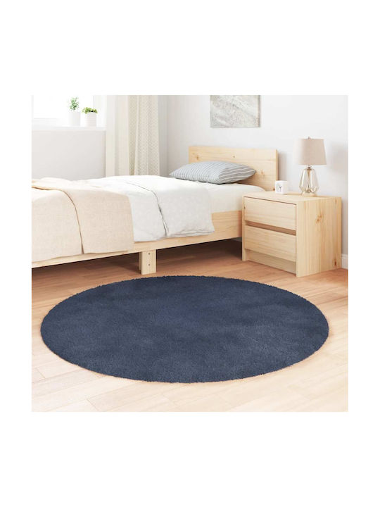 vidaXL Αντιολισθητικό Χαλί Ορθογώνιο Shaggy Μπλε 120x120cm