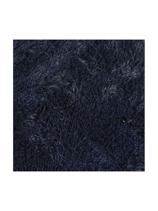 vidaXL Αντιολισθητικό Χαλί Ορθογώνιο Shaggy Μπλε 160x160cm
