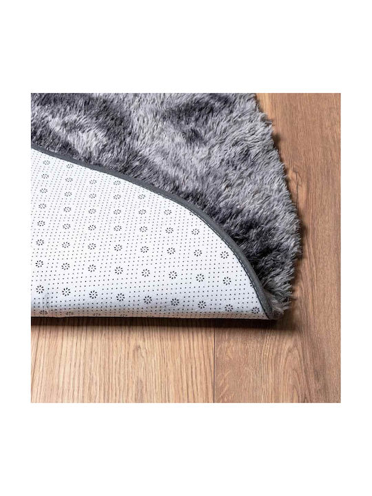vidaXL Anti-slip Rug Rectangular Shaggy Dark Gray