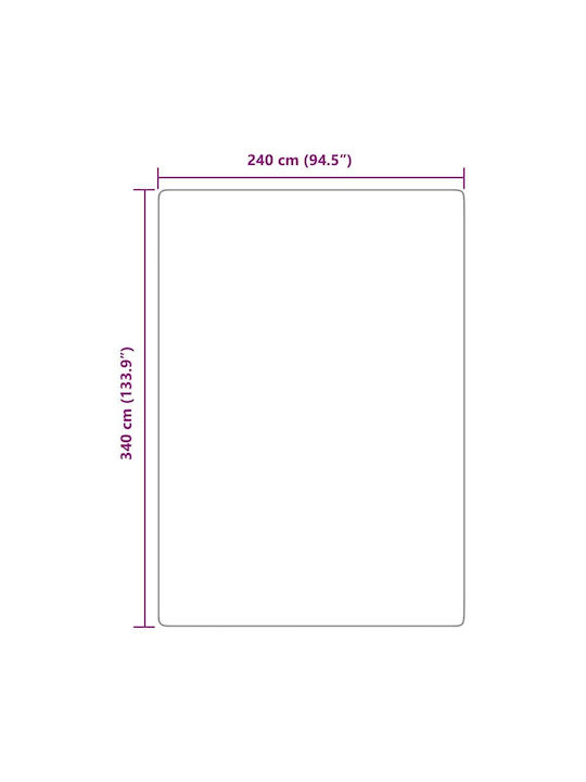 vidaXL Αντιολισθητικό Χαλί Ορθογώνιο Shaggy Ροζ 240x340cm