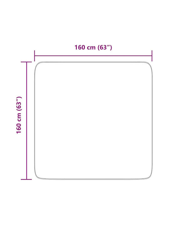 vidaXL Αντιολισθητικό Χαλί Ορθογώνιο Shaggy Μπλε 160x160cm