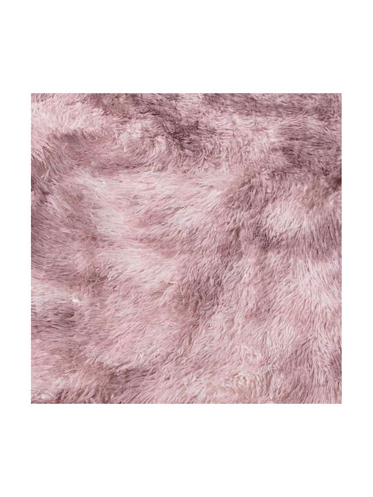vidaXL Αντιολισθητικό Χαλί Ορθογώνιο Shaggy Ροζ 160x160cm