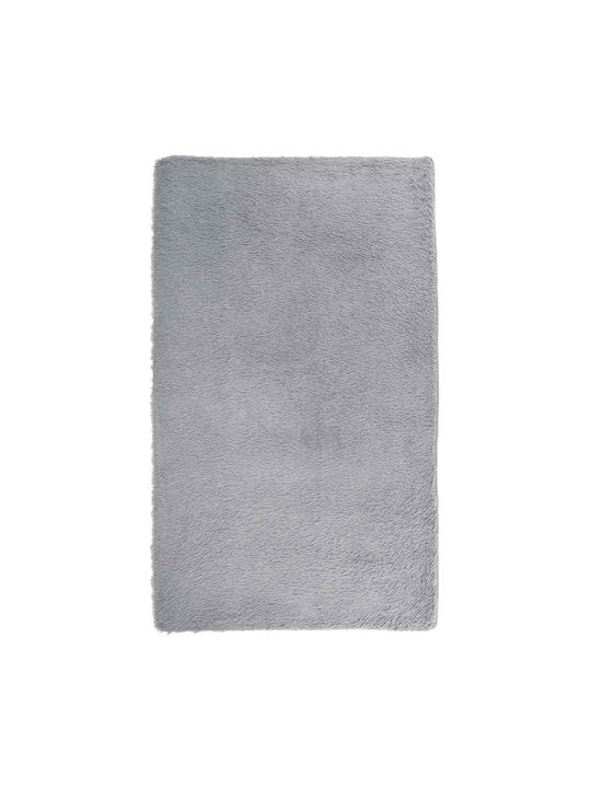 vidaXL Anti-slip Rug Rectangular Shaggy Silver Grey