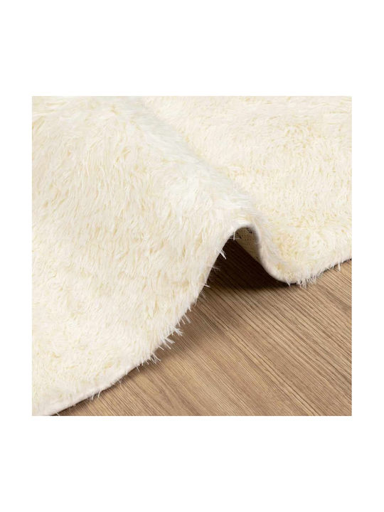 vidaXL Anti-slip Rug Rectangular Shaggy Cream