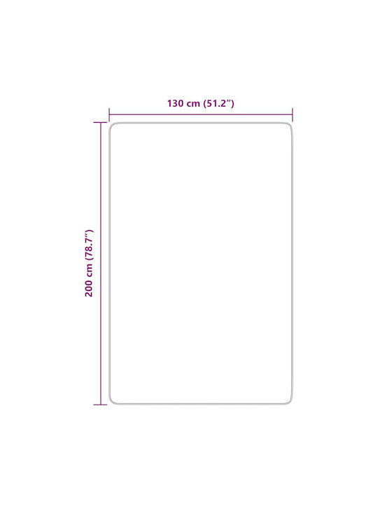 vidaXL Αντιολισθητικό Χαλί Ορθογώνιο Shaggy Σκ. Ροζ 130x200cm