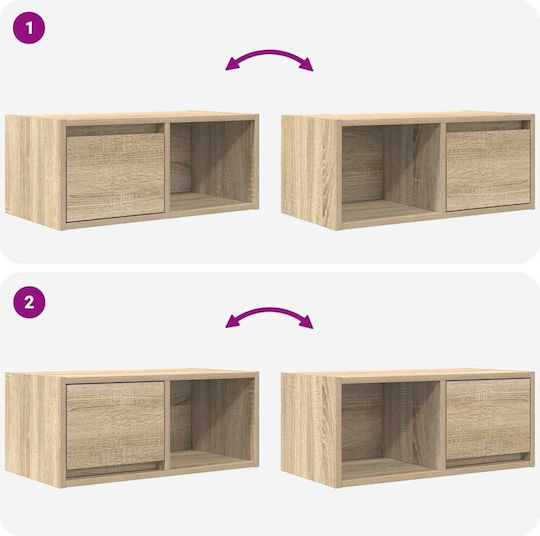 vidaXL TV Stand Brown 60x31x25.5cm