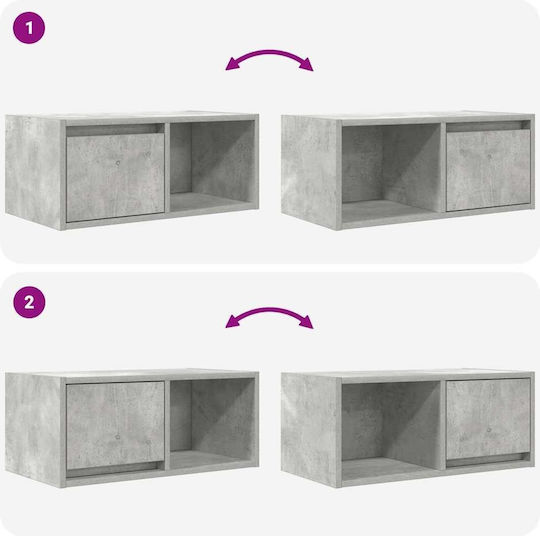 TV Stand Gray 60x31x25.5cm