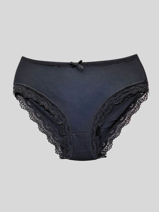R1503 Βαμβακερά Γυναικεία Slip MultiPack με Δαντέλα Πολύχρωμο