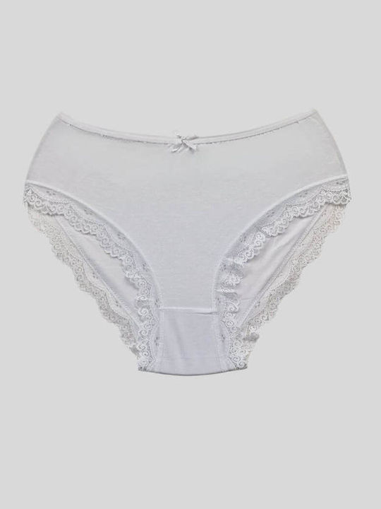 R1503 Βαμβακερά Γυναικεία Slip MultiPack με Δαντέλα Πολύχρωμο