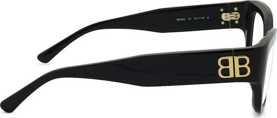 Rame Ochelari de Prescripție pentru Femei Balenciaga Bb0363o 001 54 din Plastic