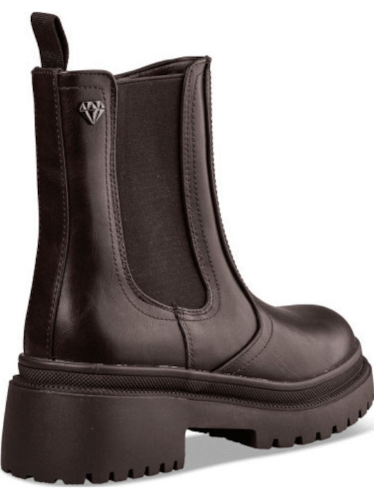 Damen Chelsea Stiefeletten Braun
