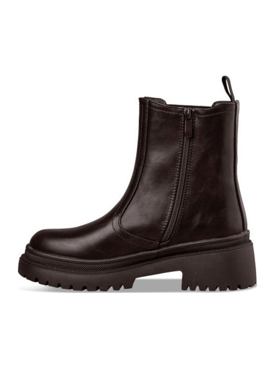 Damen Chelsea Stiefeletten Braun