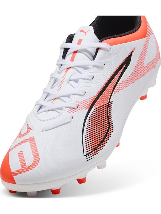 PUMA Ultra 5 Play Ποδοσφαιρικά Παπούτσια με Τάπες MG Λευκά