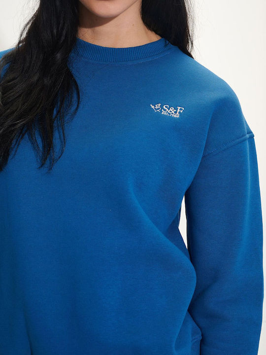 Long Women's Sweatshirt Blue