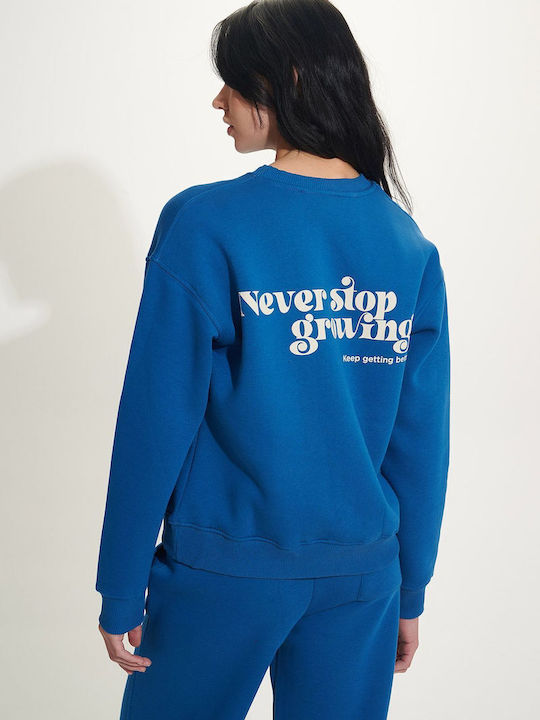 SugarFree Women's Long Fleece Sweatshirt Blue