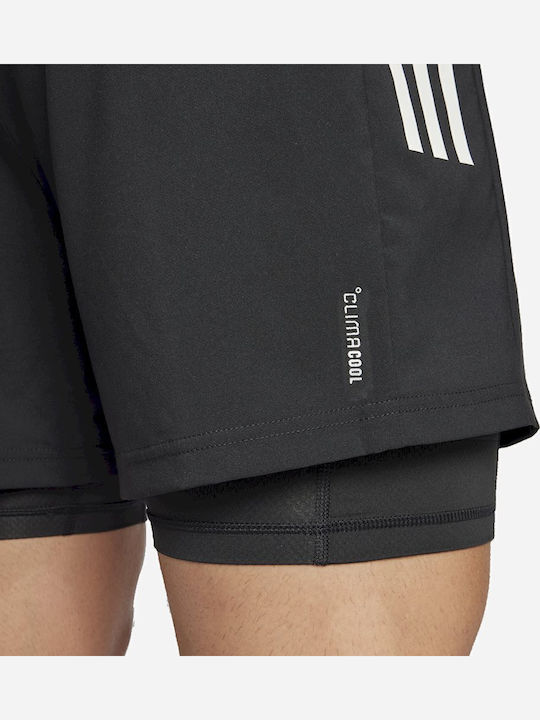 Own the Run 2 in 1 Αθλητική Ανδρική Βερμούδα Μαύρη