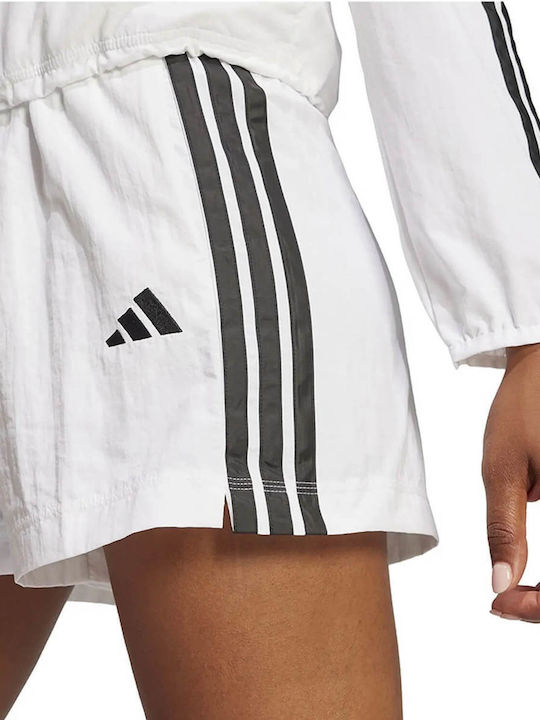 Essentials 3-Stripes Γυναικείο Αθλητικό Σορτς White