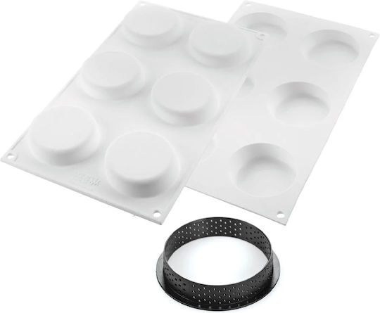 Kit Tarte Ring Klassik O70 Mm Set Stampo In Silicone O67 H 15 Mm+ 6 Anelli 25.306.87.0065 Σιλικονη Silikomart