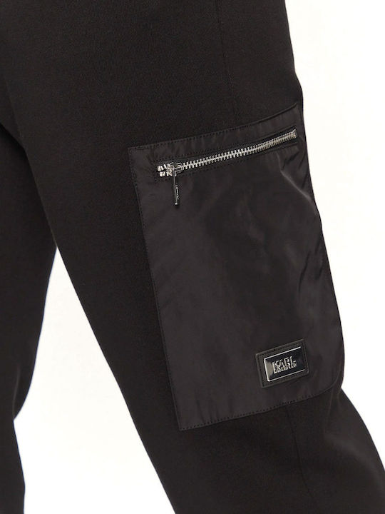 Pantaloni de trening cu Elastic Negru