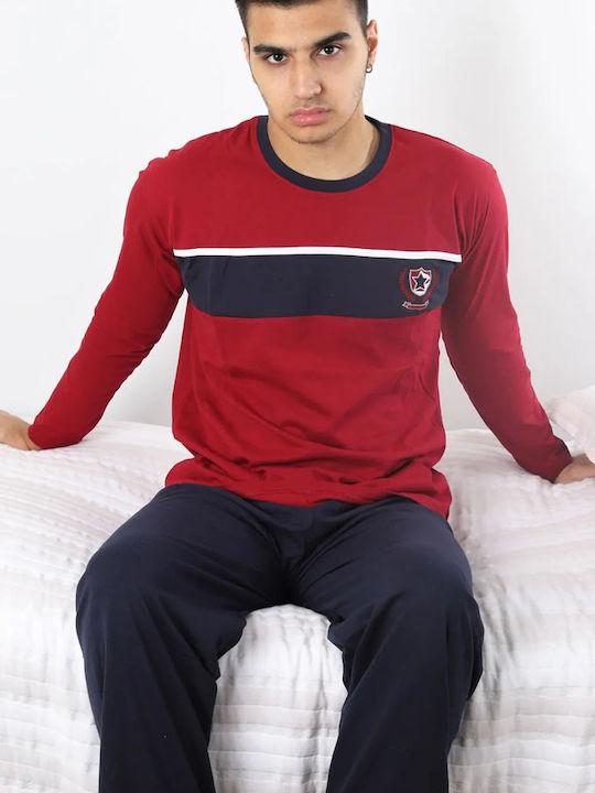 Rimoli Men's Winter Pajamas Set Bordeaux