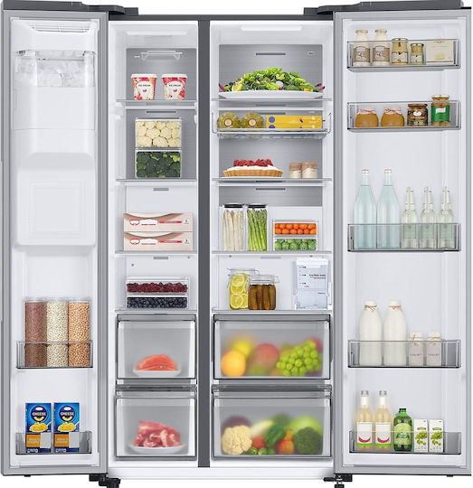 Samsung Ψυγείο Ντουλάπα 635lt Total NoFrost Υ178xΠ91.2xΒ71.6εκ. Inox RS68A854CSL/EF