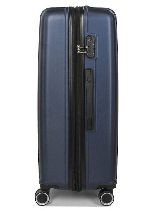 WORLDLINE Reisekoffer Hart Blau mit 4 Räder Höhe 55cm
