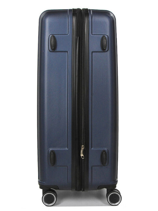 WORLDLINE Reisekoffer Hart Blau mit 4 Räder Höhe 55cm