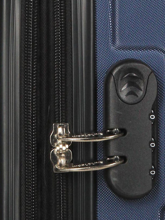 WORLDLINE Reisekoffer Hart Blau mit 4 Räder Höhe 55cm