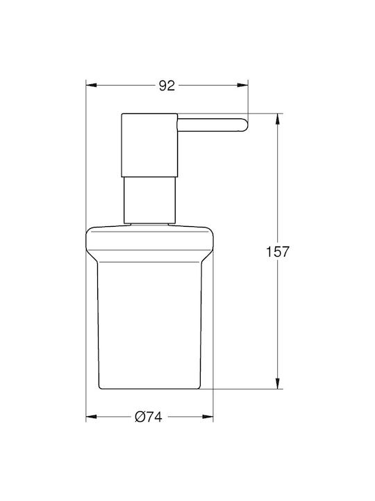 Grohe Essentials Dispenser Γυάλινο Μαύρο 160ml