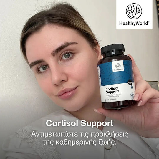 Healthy World Cortisol Support Supliment Pentru Stres 180 Capsule