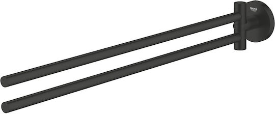 Grohe Essentials Calea ferată de Baie Simplă De Perete cu șuruburi Negru Grohe Essentials Calea ferată de Baie Simplă De Perete cu șuruburi Negru