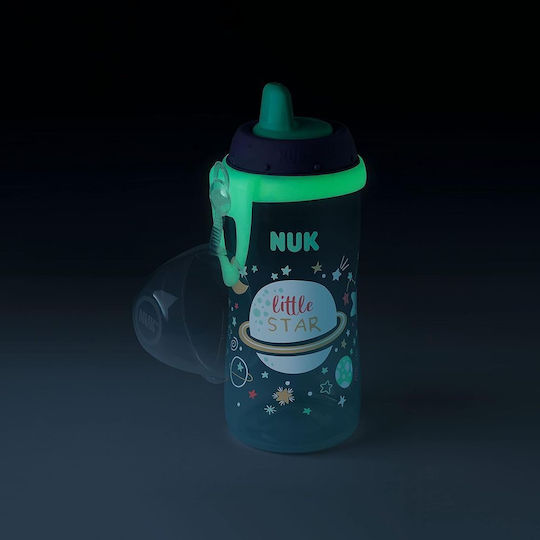 Nuk Εκπαιδευτικό Μπιμπερό Πλαστικό Γαλάζιο NIGHT LITTLE STAR για 12m+ 300ml