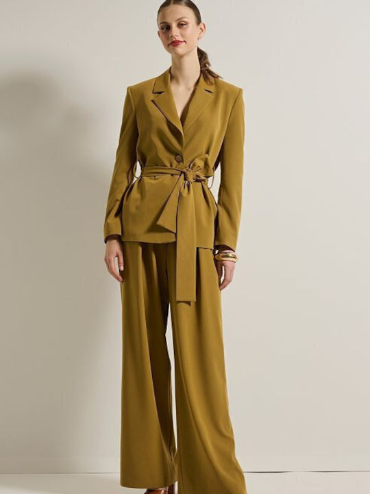 Desiree Long Women's Blazer Olive