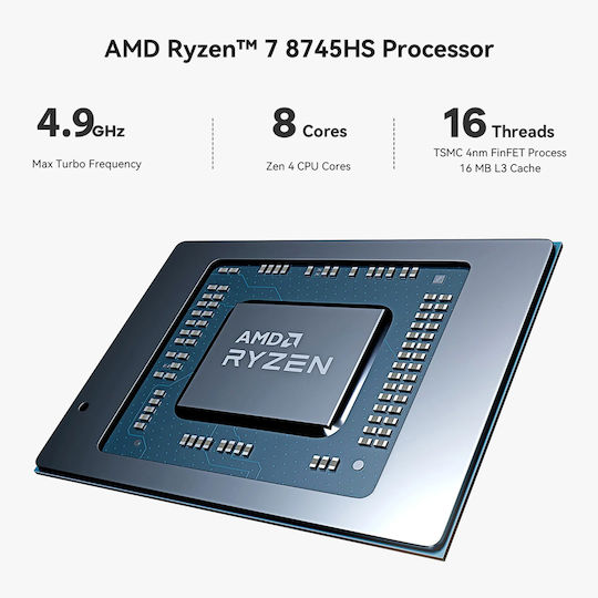 Beelink SER8 Mini PC (Ryzen 7 8745HS/24GB DDR5/1TB SSD/W11 Pro)