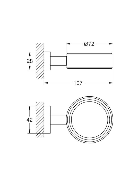 Grohe Essentials Cube Σαπουνοθήκη Ασημί
