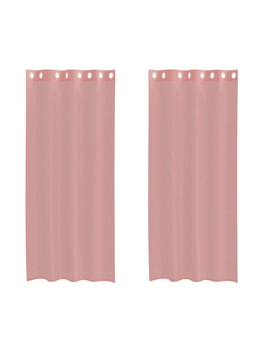 vidaXL Curtain Window with Grommet Pink 140x225cm