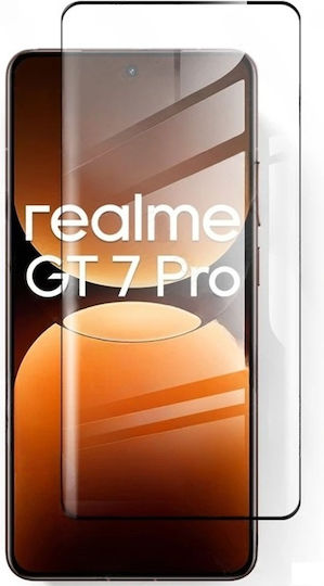 3D 0.3mm Vollkleber Vollflächig gehärtetes Glas Schwarz (Realme GT 7 Pro)
