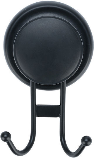 Estia Double Wall-Mounted Bathroom Hook 7x5.5cm Black Estia Double Wall-Mounted Bathroom Hook 7x5.5cm Black