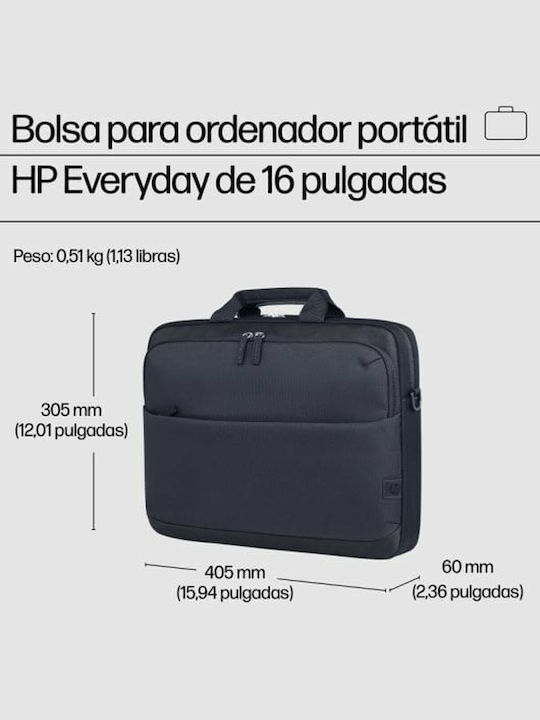 HP Everyday 16Inch Laptop Bag Θήκη για Laptop 16" σε Μαύρο χρώμα