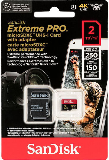 SanDisk Extreme 2TB microSDカード Sandisk Extreme PRO microSDXC 2TB Clasa 10 UHS-I cu adaptor
