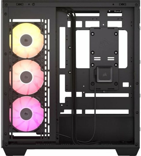 Corsair ICUE LINK 3500X Gaming Midi Tower Κουτί Υπολογιστή με Πλαϊνό Παράθυρο και RGB Φωτισμό Μαύρο